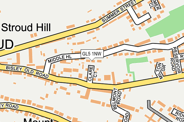 GL5 1NW map - OS OpenMap – Local (Ordnance Survey)