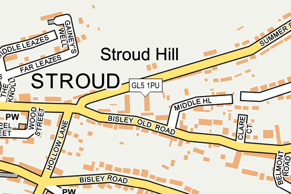 GL5 1PU map - OS OpenMap – Local (Ordnance Survey)