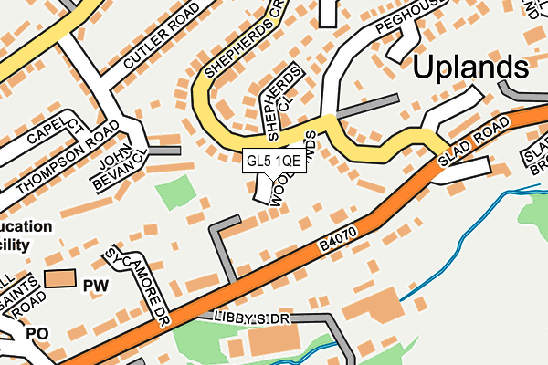 GL5 1QE map - OS OpenMap – Local (Ordnance Survey)