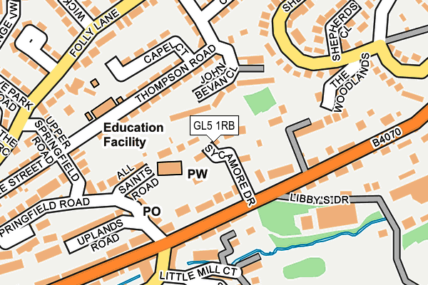 GL5 1RB map - OS OpenMap – Local (Ordnance Survey)