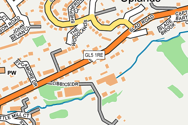 GL5 1RE map - OS OpenMap – Local (Ordnance Survey)