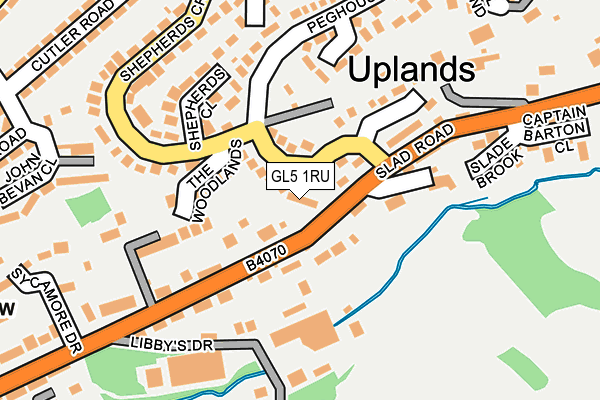 GL5 1RU map - OS OpenMap – Local (Ordnance Survey)