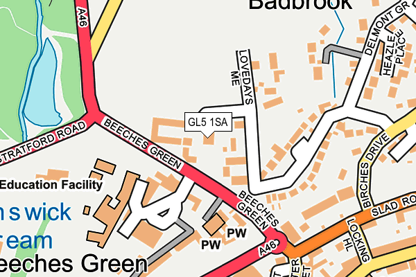 GL5 1SA map - OS OpenMap – Local (Ordnance Survey)