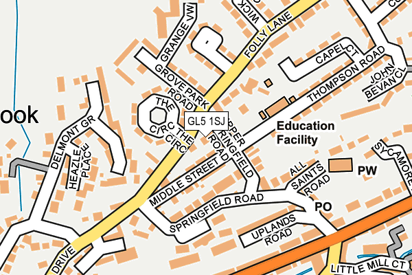 GL5 1SJ map - OS OpenMap – Local (Ordnance Survey)