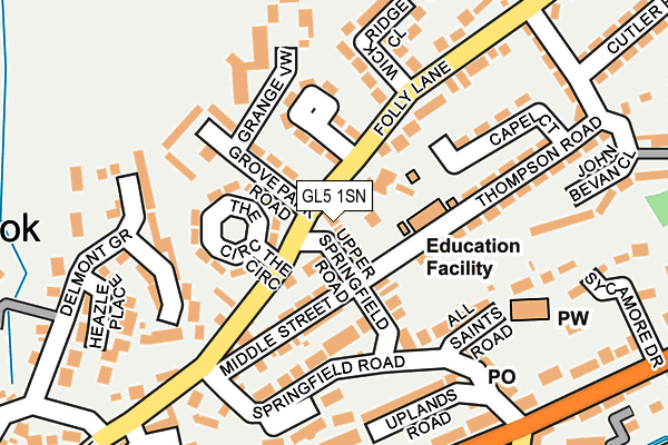 GL5 1SN map - OS OpenMap – Local (Ordnance Survey)
