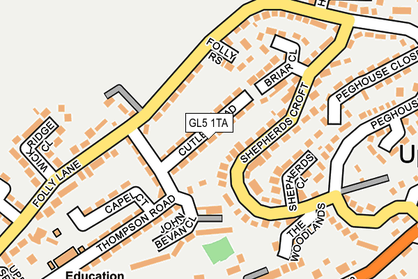 GL5 1TA map - OS OpenMap – Local (Ordnance Survey)