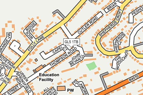 GL5 1TB map - OS OpenMap – Local (Ordnance Survey)