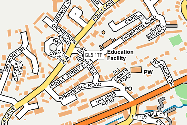 GL5 1TF map - OS OpenMap – Local (Ordnance Survey)