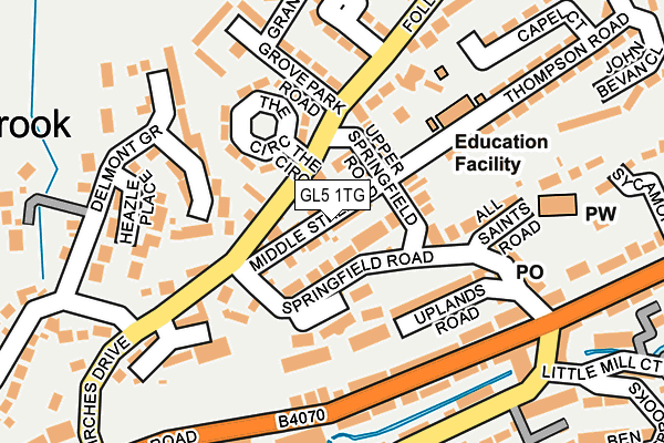 GL5 1TG map - OS OpenMap – Local (Ordnance Survey)