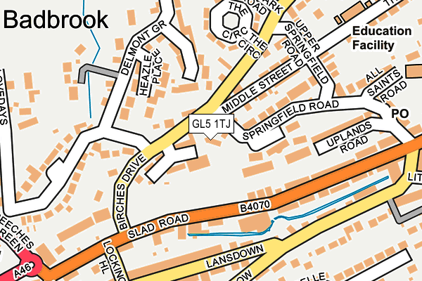 GL5 1TJ map - OS OpenMap – Local (Ordnance Survey)