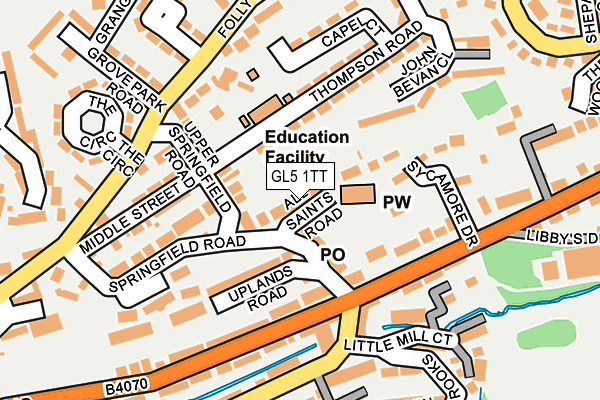 GL5 1TT map - OS OpenMap – Local (Ordnance Survey)