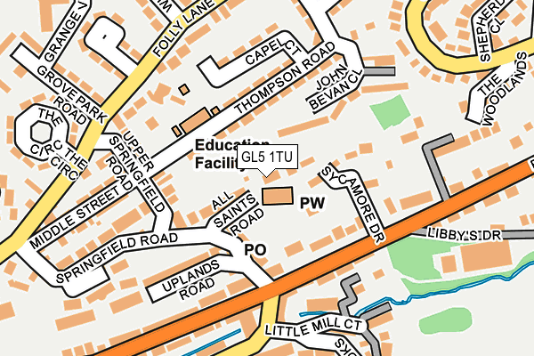 GL5 1TU map - OS OpenMap – Local (Ordnance Survey)