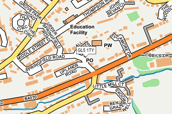 GL5 1TY map - OS OpenMap – Local (Ordnance Survey)