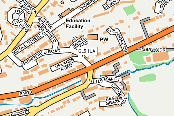 GL5 1UA map - OS OpenMap – Local (Ordnance Survey)