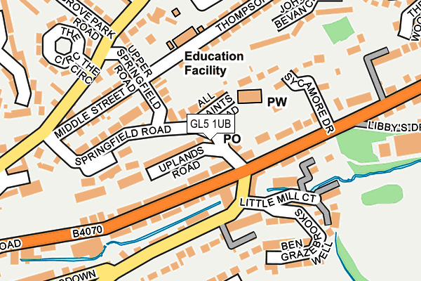 GL5 1UB map - OS OpenMap – Local (Ordnance Survey)