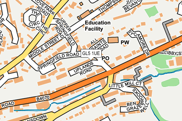 GL5 1UE map - OS OpenMap – Local (Ordnance Survey)