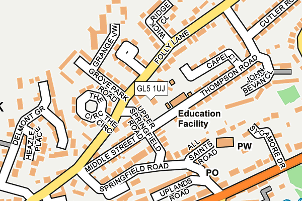 GL5 1UJ map - OS OpenMap – Local (Ordnance Survey)