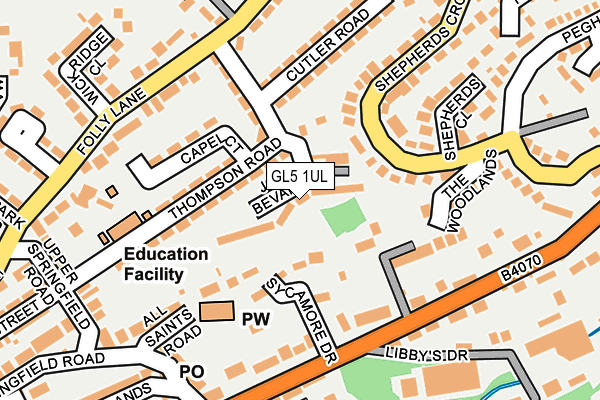 GL5 1UL map - OS OpenMap – Local (Ordnance Survey)