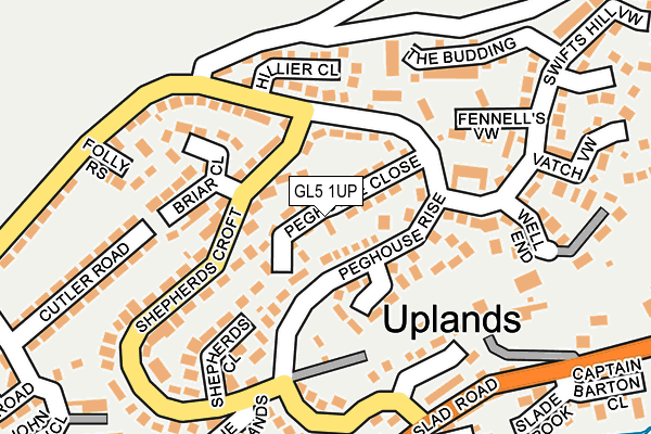 GL5 1UP map - OS OpenMap – Local (Ordnance Survey)