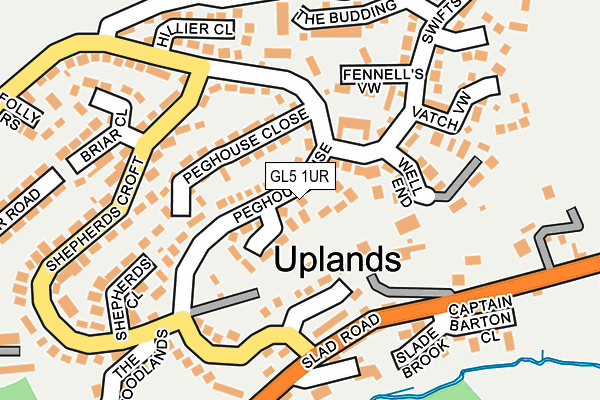 GL5 1UR map - OS OpenMap – Local (Ordnance Survey)