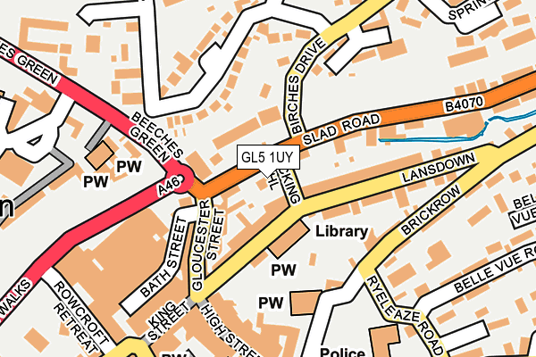 GL5 1UY map - OS OpenMap – Local (Ordnance Survey)