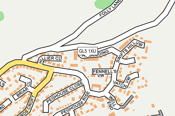 GL5 1XU map - OS OpenMap – Local (Ordnance Survey)