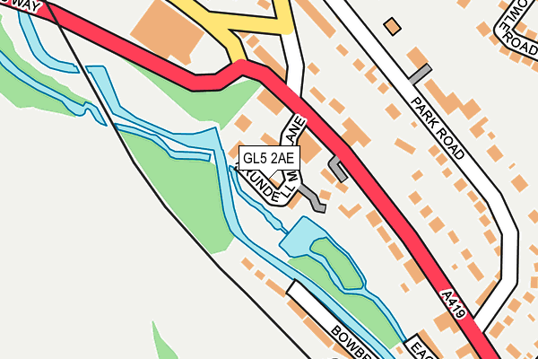 GL5 2AE map - OS OpenMap – Local (Ordnance Survey)