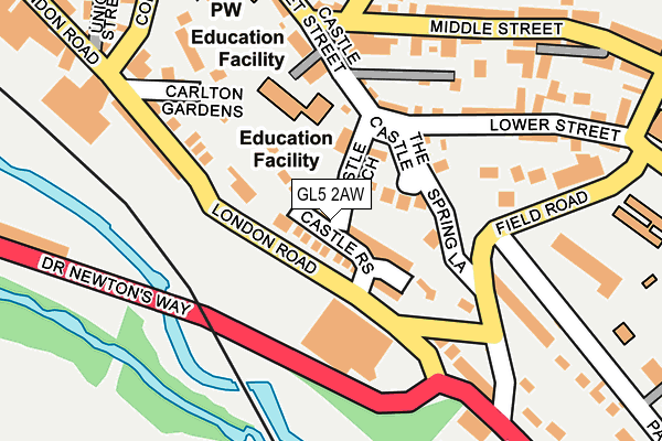 GL5 2AW map - OS OpenMap – Local (Ordnance Survey)