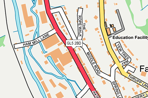 GL5 2BD map - OS OpenMap – Local (Ordnance Survey)