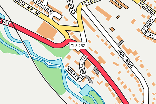 GL5 2BZ map - OS OpenMap – Local (Ordnance Survey)