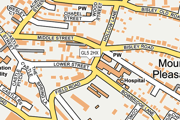 GL5 2HX map - OS OpenMap – Local (Ordnance Survey)