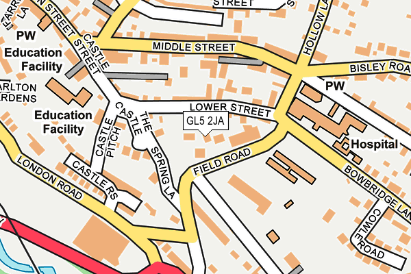 GL5 2JA map - OS OpenMap – Local (Ordnance Survey)