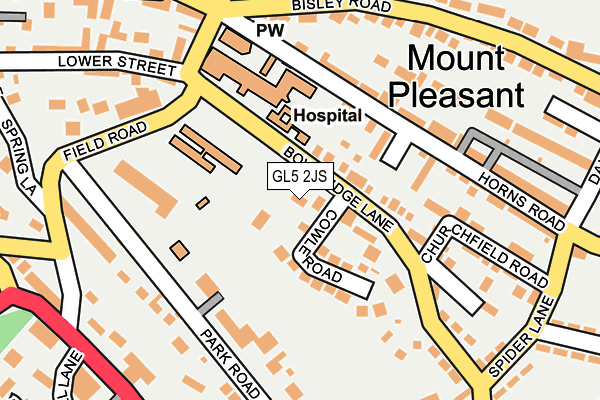 GL5 2JS map - OS OpenMap – Local (Ordnance Survey)