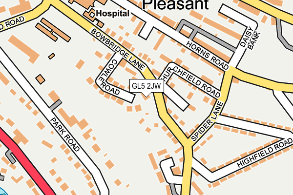 GL5 2JW map - OS OpenMap – Local (Ordnance Survey)