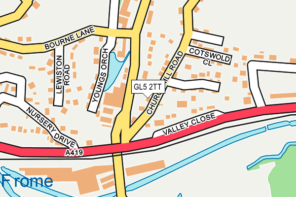 GL5 2TT map - OS OpenMap – Local (Ordnance Survey)