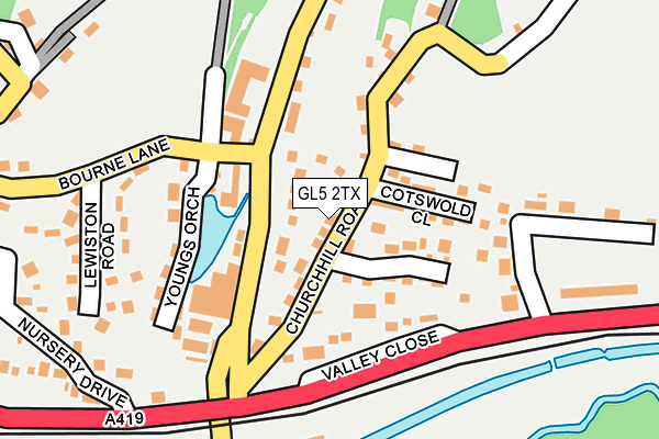 GL5 2TX map - OS OpenMap – Local (Ordnance Survey)