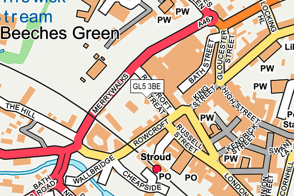 GL5 3BE map - OS OpenMap – Local (Ordnance Survey)