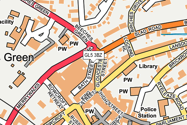 GL5 3BZ map - OS OpenMap – Local (Ordnance Survey)