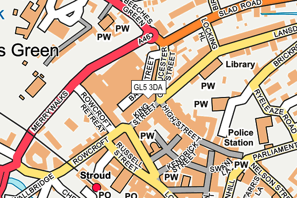 GL5 3DA map - OS OpenMap – Local (Ordnance Survey)