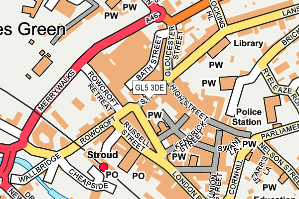 GL5 3DE map - OS OpenMap – Local (Ordnance Survey)