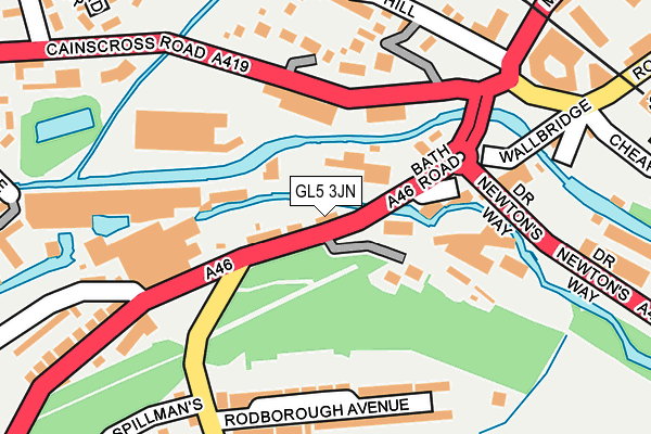 GL5 3JN map - OS OpenMap – Local (Ordnance Survey)