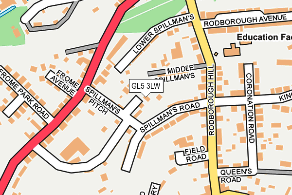 GL5 3LW map - OS OpenMap – Local (Ordnance Survey)