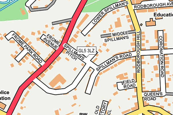 GL5 3LZ map - OS OpenMap – Local (Ordnance Survey)