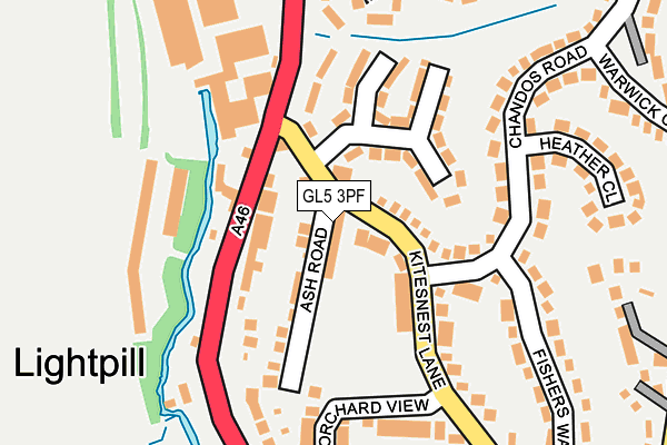 GL5 3PF map - OS OpenMap – Local (Ordnance Survey)