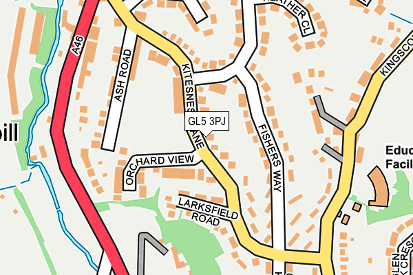 GL5 3PJ map - OS OpenMap – Local (Ordnance Survey)