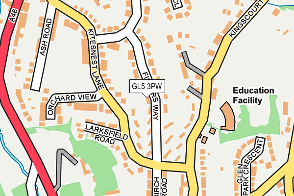 Map of FIVE VALLEYS AUTOMOTIVE LTD at local scale