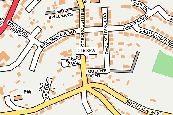 GL5 3SW map - OS OpenMap – Local (Ordnance Survey)