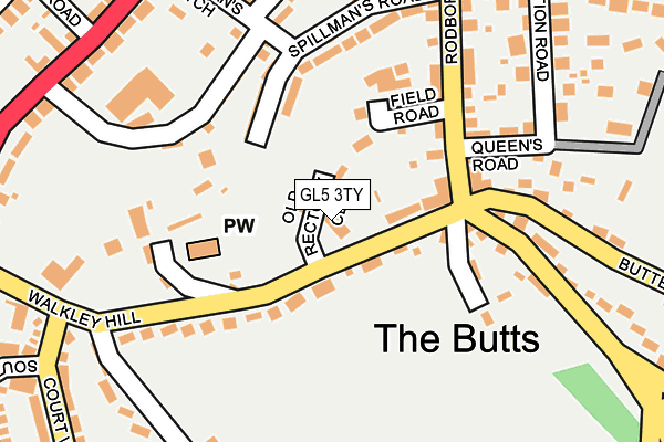 GL5 3TY map - OS OpenMap – Local (Ordnance Survey)