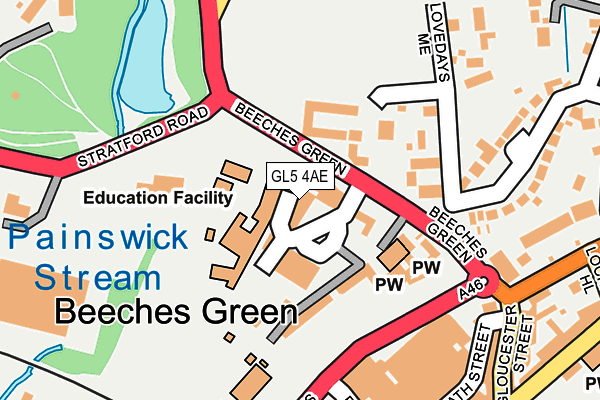 GL5 4AE map - OS OpenMap – Local (Ordnance Survey)