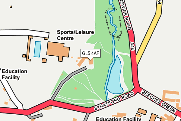 GL5 4AF map - OS OpenMap – Local (Ordnance Survey)